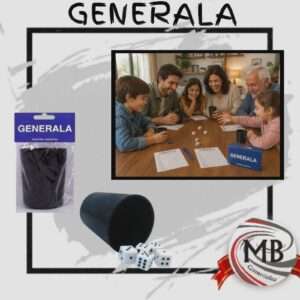 Juego de Generala completo con cubilete y dados. Compra al mejor precio mayorista directo en Argentina. Distribución mayorista de juegos de mesa con despacho exprés a todo el país en un máximo de 48 horas a través de MB Comercializa.