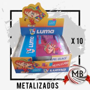 PAPEL GLACE METALIZADO X10HJS