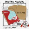 Sobres bolsa Medoro 2632 tamaño 22,9 x 32,4 cm pack x10 unidades venta por mayor Argentina.