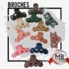 BROCHES ENLAZADO COLORES