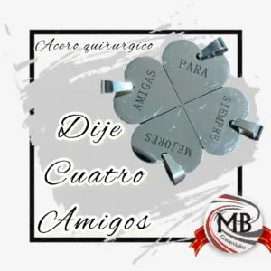 DIJE CUATRO AMIGOS ACERO Q