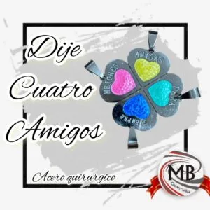 DIJE CUATRO AMIGOS COLORES