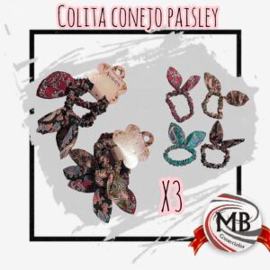 COLITAS CONEJO PAISLEY X3