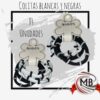 COLITAS BLANCAS Y NEGRAS X4