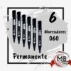 PACK 6 MARCADORES PERMANENTE FILGO 060