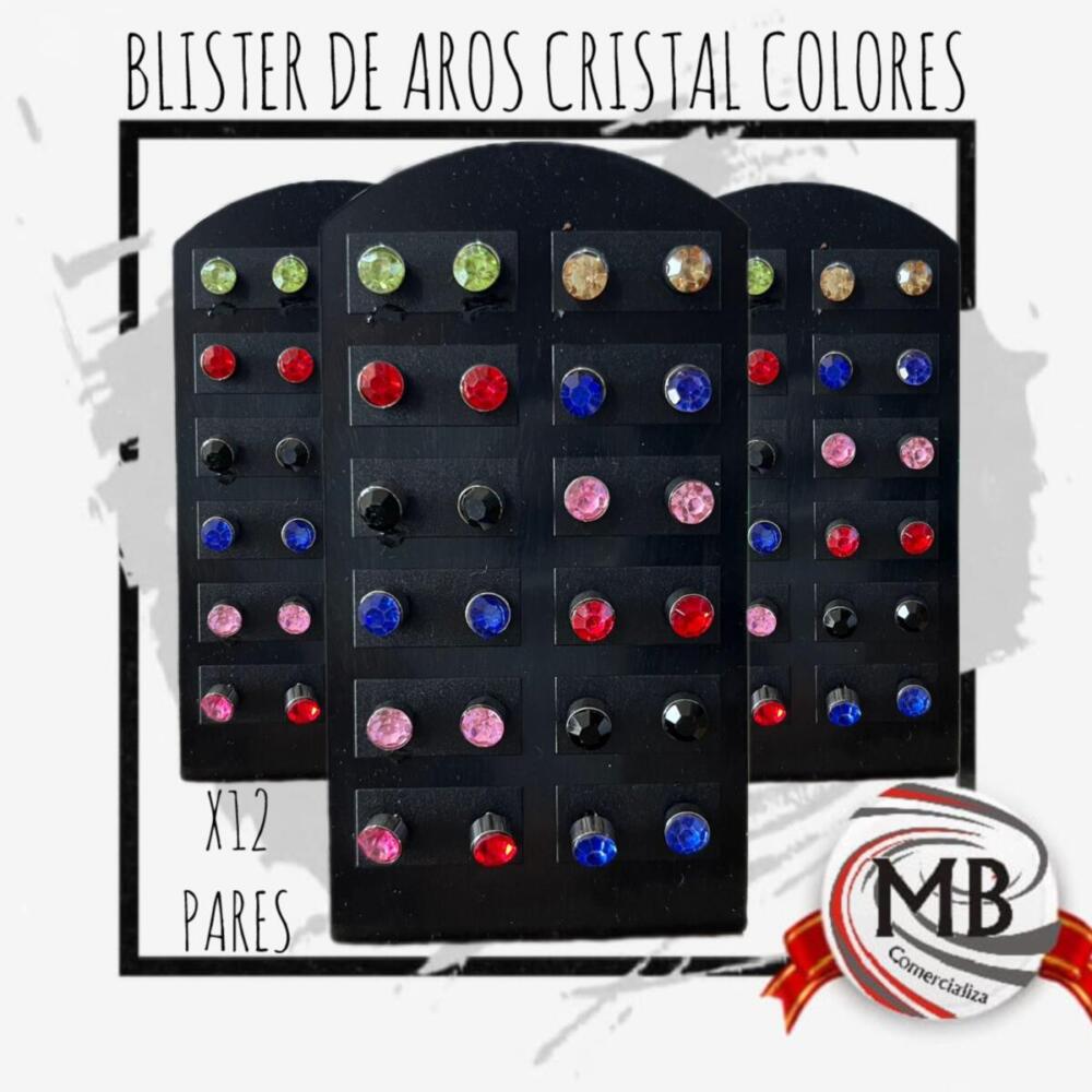 BLISTER X12 AROS PERLA CON STRASS