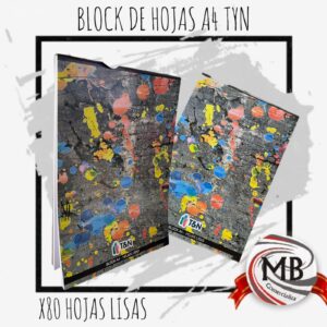 BLOCK DE HOJAS A4 LISAS X80 TYN