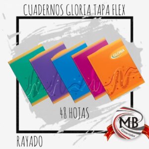 ​"Cuadernos de tapa flexible rayados con 48 hojas blancas de alta calidad. Disponibles en gama de colores vibrantes como naranja, rosa, azul, violeta y verde. Venta por mayor con distribución en toda la Argentina a través de MB Comercializa."