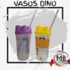 Vasos dinosaurio de 400 ml con sorbete por mayor, vaso plastico infantil con tapa de dino para souvenirs, cumpleaños y regalerias con despacho rapido en 24 horas por Correo Argentino mediante mbcomercializa.com.ar.