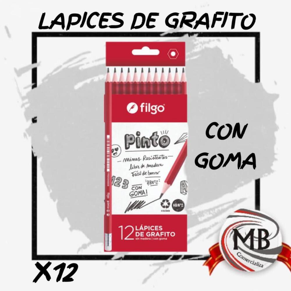 CAJA LAPIZ-LAPICES GRAFITO HB CON GOMA X 12 Nº2 GDE