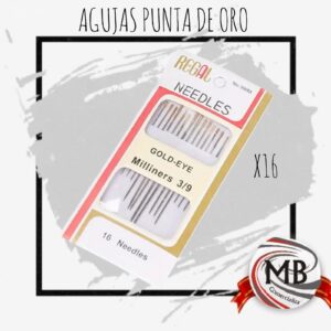 AGUJAS PUNTA DE ORO X16 PCS