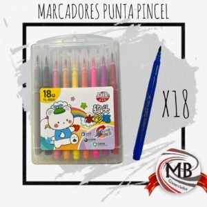 MARCADORES PUNTA PINCEL X18 FL-8868