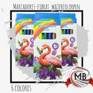 MARCADORES COLORES X 6 WATERCOLORPEN