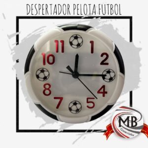 RELOJ-RELOJES DESPERTADOR PELOTA FUTBOL 12 CM