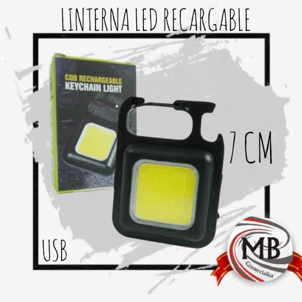 "Linterna LED COB recargable 7cm por mayor Argentina. Venta mayorista directa con despacho en 48hs por MB Comercializa. Iluminación portátil USB para revendedores y ferreterías."