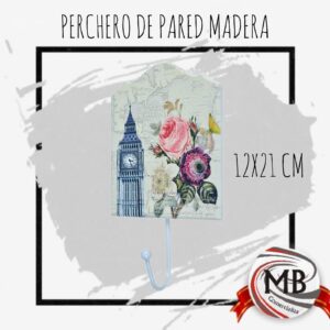 PERCHEROS PARED MADERA 12X21 CM