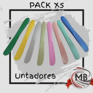 Cuchillos untadores de plástico pack x5 colores pastel bazar mayorista despacho 48 horas a toda Argentina precios directos en MB Comercializa.