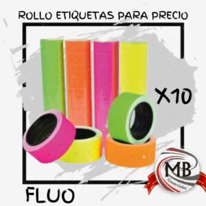 ETIQUETAS ECO. FLUO TUBO X 10 MB10901