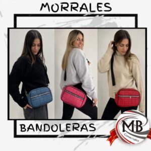 Bandolera morral matelasse acolchada con cierre para mujer por mayor MB Comercializa.