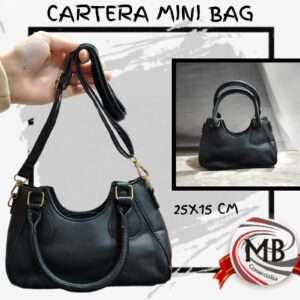 Cartera Mini Bag negra 25x15 cm. Venta mayorista en Argentina por MB Comercializa. Precios directos de fábrica y despacho rápido en 48hs a todo el país.