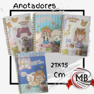 LIBRETAS-ANOTADORES 21X14 CM BRILLOSAS MB11021