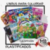 LIBROS PARA COLOREAR PLASTIFICADOS CON STICKERS