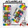 ​"Set de acuarelas escolares en pastilla con 12 colores vibrantes y pincel incluido. Presentación en estuche con diseño infantil de panda, ideal para nivel inicial y talleres de arte. Distribución mayorista en toda la Argentina garantizada por MB Comercializa."