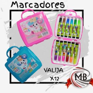 MARCADORES CORTO VALIJA X12