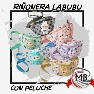 RIÑONERA LABUBU CON PELUCHE 25 CM