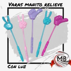 VARAS LUMINOSAS MANITOS CON RELIEVE