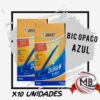 ​"Pack de 10 bolígrafos de trazo mediano color azul, modelo clásico con tapa ventilada. Artículos de librería escolar y oficina para venta por mayor en Argentina a través de MB Comercializa."