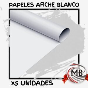 PACK X5 UNIDADES AFICHES BLANCOS