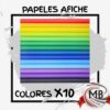 PACK X10 UNIDADES AFICHES VARIOS COLORES