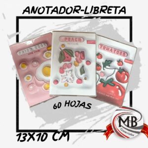ANOTADOR-LIBRETA 60 HOJAS 13X10 CM