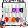 Esmaltes de unas Tania Nail Color colores surtidos acabado brillante secado rapido frasco con pincel cosmetica manicuria nail art regalería venta mayorista MB Comercializa.