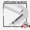 PACK X5 UNIDADES CARTULINAS BLANCAS