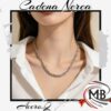 Cadena Nerea de acero quirurgico 316l eslabones retorcidos cordón salomónico estilo unisex collar acero plateado inalterable hipoalergenico bijouterie joyeria accesorios de moda regalería venta mayorista MB Comercializa.