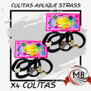 COLITAS APLIQUE STRASS X4