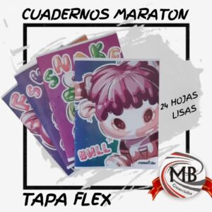 CUADERNOS MARATON TAPA FLEX 24 HOJAS LISAS