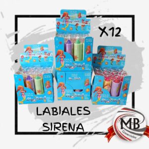 CAJA DE LABIALES X 12 SIRENA