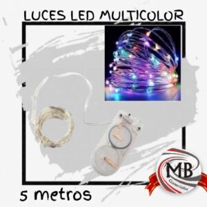 LUCES LED-ALAMBRE MULTICOLOR 5 METROS