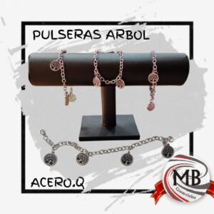 PULSERAS ARBOL DE LA VIDA ACERO.Q M MB11869