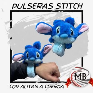 PULSERAS-PELUCHE STITCH CON ALITAS A CUERDA