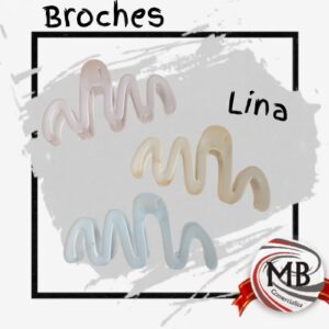 Broches para el pelo modelo Lina con diseño ondulado y acabado traslúcido en colores pastel. Distribuidora de accesorios de moda al por mayor en toda Argentina a través de MB Comercializa.