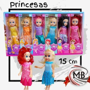 MUÑECAS-PRINCESAS POR UNIDAD 15 CM