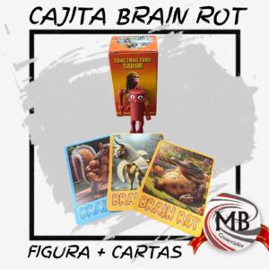 FIGURA + CARTAS DE BRAIN ROT EN CAJA