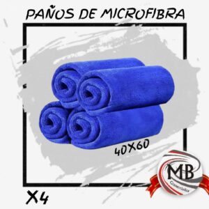 KIT 4 PAÑOS DE MICROFIBRA PREMIUM 40X60 CM