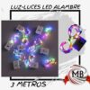 LUZ-LUCES LED ALAMBRE 3 METROS MULTICOLOR