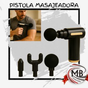 PISTOLA MASAJEADORA CON ACCESORIOS