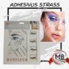 ​"Plancha de adhesivos strass y gemas faciales autoadhesivas para maquillaje artístico y eventos. Venta por mayor en toda Argentina distribuido por MB Comercializa."